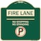 Signmission Fire Lane No Stopping No Standing W/ No Parking Heavy-Gauge Aluminum Sign, 18" x 18", G-1818-24002 A-DES-G-1818-24002 - alternate 1